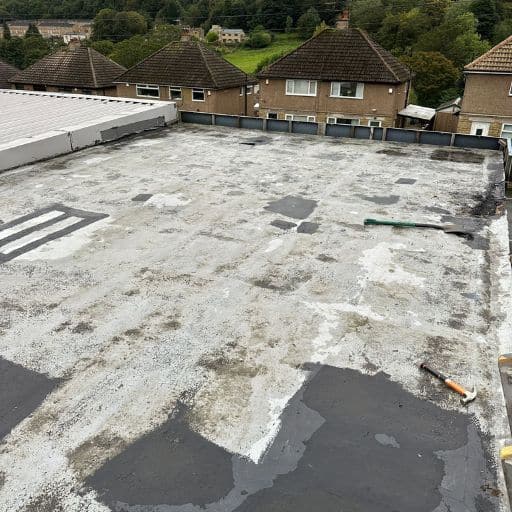 Job 6 - Firestone rubber flat roof system installed on this commercial property Halifax