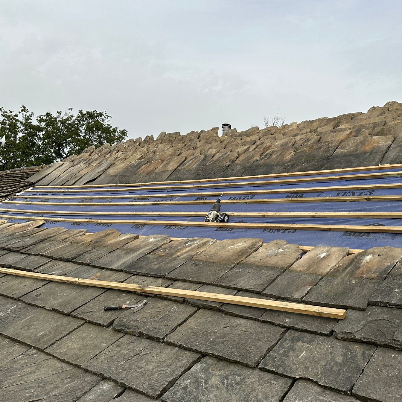 Job 2 - Yorkshire stone roof slate
