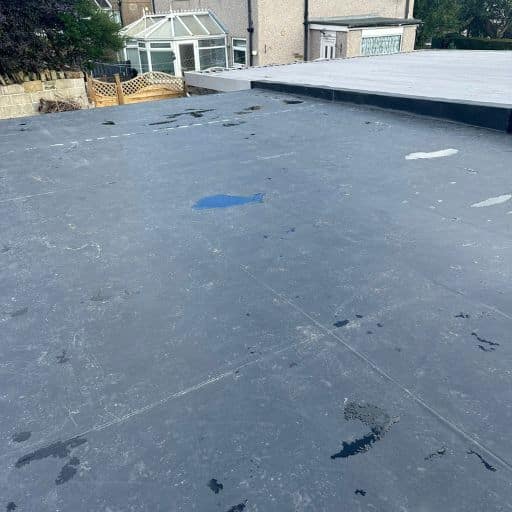 Job 6 - Firestone rubber flat roof system installed on this commercial property Halifax